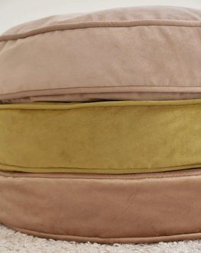 Лежак-подушка "Pearl" з ефектом пам'яті Memory Foam золотого кольору, XS 60cм PRL_BD001GLD_XS фото