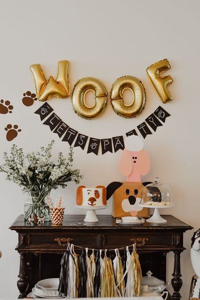 Фольговані кульки, Woof, 40 см, золотий MialandHB15_1 фото