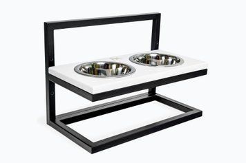 Миски на підставці з регульованою висотою Lift White Wood + Black, M 3300176 фото