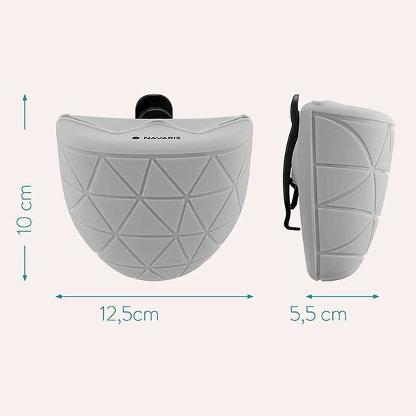 Силіконова сумка для ласощів Navaris - Snack bag with clip, grey KS1270 фото