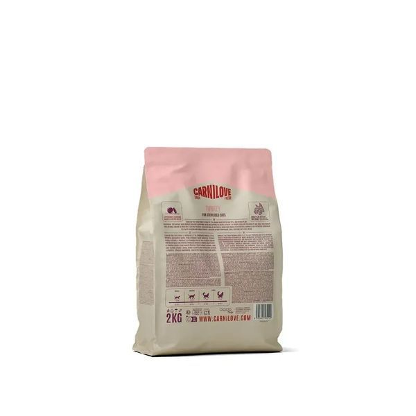 Корм сухий Carnilove True Fresh Turkey Sterilised для стерилізованих котів індичка 400 г 173748 фото