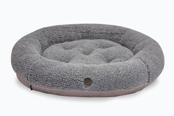 Овальний лежак Bagel Fur Gray S 3700003 фото