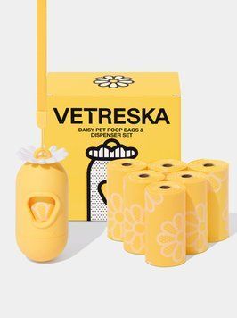 Біорозкладні пакети для прибирання Vetreska з ароматом ромашки 23*33 см 1 рулон VTR064 фото