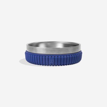 Миска для тварин на силіконовій основі Zee.Dog - Tuff Bowl Small Stripes Blue, розмір С 999209 фото