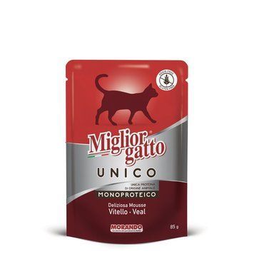 Вологий корм для котів Morando Migliorgatto UNICO мус з телятини 85 g 01434 фото