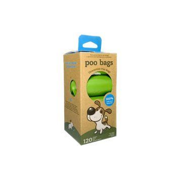 Poo Bags Еко-пакетики без запаху в рулонах 120 шт (8 рулонів по 15 пакетів) 20220400 фото