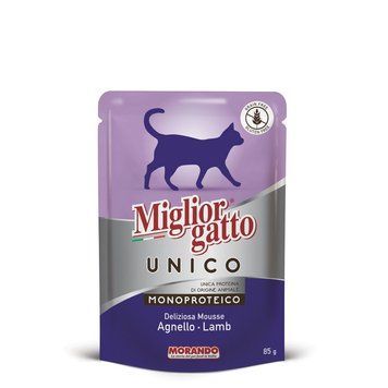 Вологий корм для котів Morando Migliorgatto UNICO мус з ягняти 85 g 01432 фото