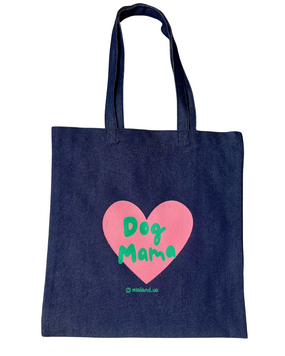 Шопер синій джинс "Dog Mama" від Mialand, саржа 38х40 см MIA33 фото
