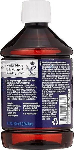 Лососева олія для собак Fish4Dogs Support+ Salmon Oil 500 мл 39653 фото