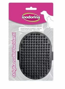 Inodorina Striglia Nodini Lucidanti - Гумова щітка для вичісування короткошерстих собак та котів 650.0160.001	 фото