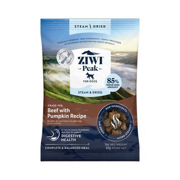 Повнораціонний сухий корм для собак Ziwi Peak Steam Dried Beef with Pumpkin Recipe Яловичина з гарбузом 30 г 42191 фото