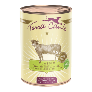 Вологий корм для собак Телятина з пшоном, огірком та медовою динею Classic Menu Terracanis 200 г TC044 фото