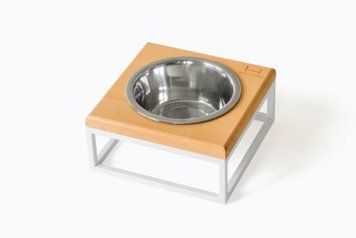 Одна миска на підставці Lunch Bar Natural wood + White , S 3102806 фото