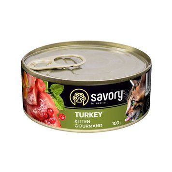 Корм вологий Savory Kitten Turkey паштет для кошенят з індичкою 100 г 30679-1 фото