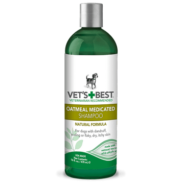 Vet's Best Oatmeal Medicated Shampoo Терапевтичний шампунь Від лупи, лущення, для сухої шкіри для собак 470 мл vb10344 фото