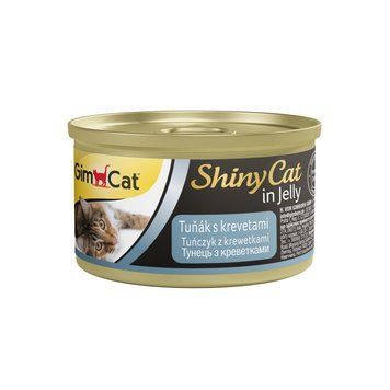 Корм вологий GimCat Shiny Cat для котів з тунцем та креветками в желе 70 г 1111137994 фото
