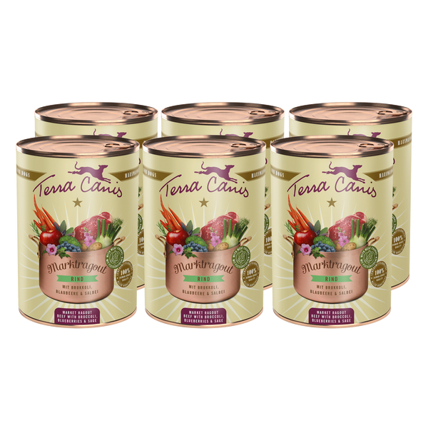 Вологий корм для собак Яловичина з броколлі, чорницею та шавлією Markt-Ragout Terracanis 4260755970034 фото