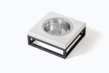 Одна миска на підставці Lunch Bar White wood + Black , S 3102816 фото