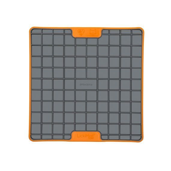 Килимок антистрес для вилизування для собак та котів LickiMat Playdate Tuff, Orange, тверда основа LM9021OR-DR фото