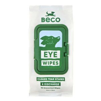 Бамбукові серветки для очищення слізних доріжок собак Beco Pets Dog Eye Wipes 70 шт. 45571 фото