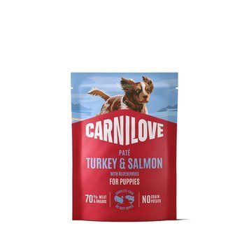 Корм вологий Carnilove Turkey & Salmon with Blueberries для цуценят паштет індичка і лосось з лохиною 300 г 112434 фото