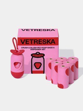 Біорозкладні пакети для прибирання Vetreska з ароматом вишні Crush & Blush 23*33 см 1 рулон VTR087 фото