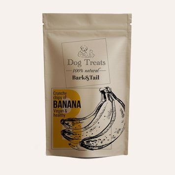 Натуральні ласощі для собак банан Bark&Tail - Dog Treats 100 % Banana , 40 г BT-00004 фото