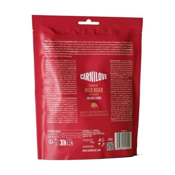 Ласощі Carnilove Crunchy Snack Wild Boar with Rosehips для собак хрусткі дикий кабан і шипшина 200 г 100797 фото