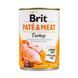 Корм вологий Brit Care Pate and Meat для дорослих собак з індичкою 400 г 100865/100074/0298 фото 1