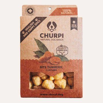Ласощі для собак з гімалайського сиру з куркумою Churpi - Turmeric Bits, 70 г Churpi117 фото