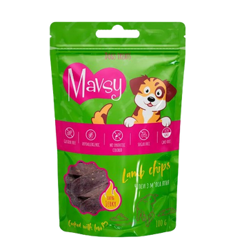 Mavsy-lamb chips, 100 g / Чіпси з м'яса ягня для собак, 100 г LSL01 фото