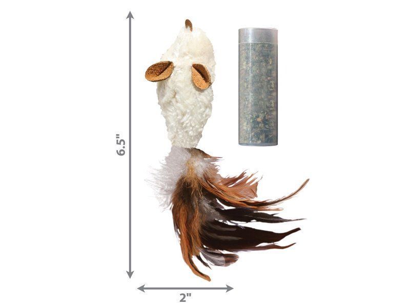 Іграшка для котів з котячою м'ятою Kong Refillables Feather Mouse 41557 фото