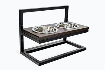 Миски на підставці з регульованою висотою Lift Brown wood + Black, M 3300166 фото
