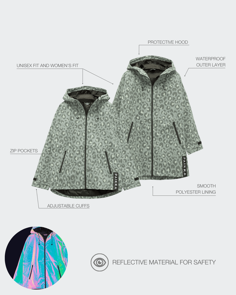 Дощовик для людей Unisex Fit Green Leo Paikka, XS (унісекс) PK_374 фото