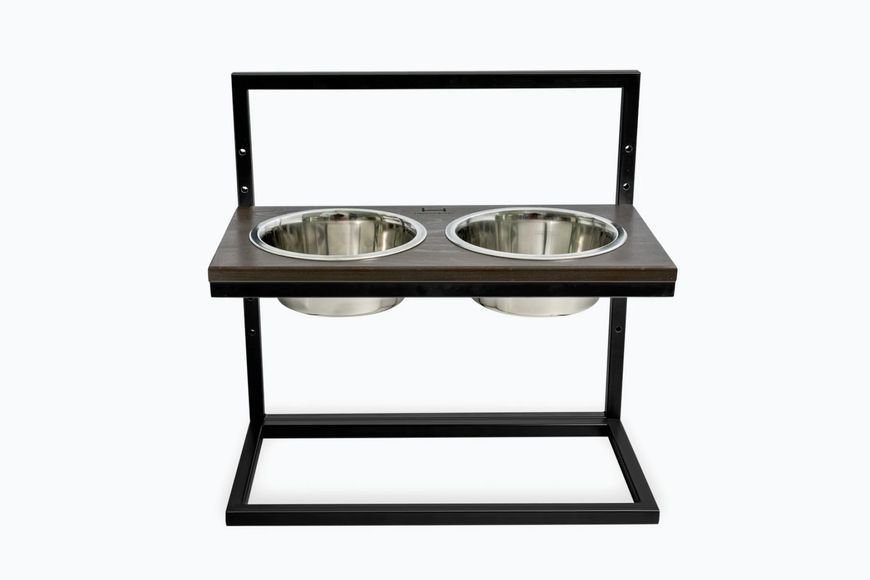 Миски на підставці з регульованою висотою Lift Brown wood + Black, M 3300166 фото