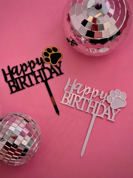 Топпер на тортик - happy barkday - номер 4 MialandHB17_3 фото