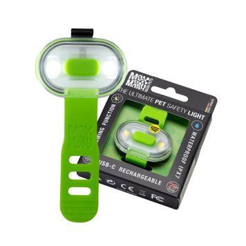 Світлодіодний ліхтарик для собак на нашийник Max & Molly Matrix Ultra LED Safety/Cube, зелений (куб) 800004 фото