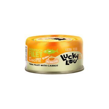 Натуральний вологий корм для котів Lucky Lou Extra Food з Тунцем та Морквою в Бульйоні 70 г 48250 фото