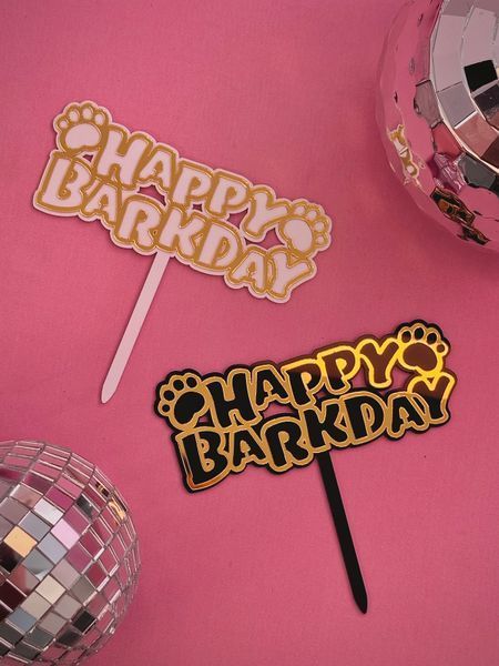 Топпер на тортик - happy barkday - номер 6 MialandHB17_5 фото
