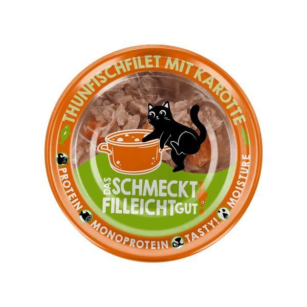 Натуральний вологий корм для котів Lucky Lou Extra Food з Тунцем та Морквою в Бульйоні 70 г 48250 фото