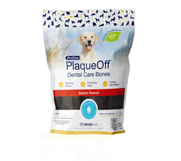 PlaqueOff System Dental Care Bones - Жувальні кісточки для собак зі смаком бекону, 482 г 7350055513462 фото